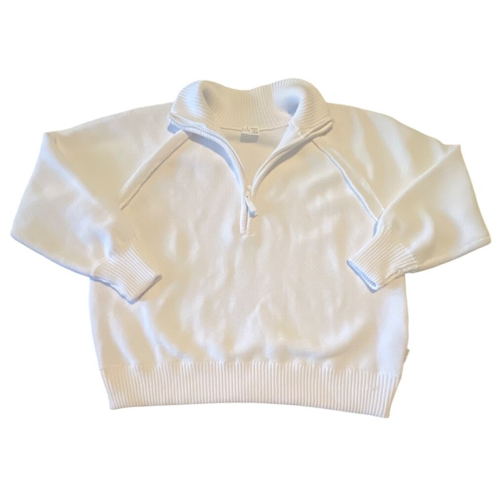 Aerie Offline Home Stretch Quarter Zip Ribbed Long Length‎ Ribbed Knit Sweater